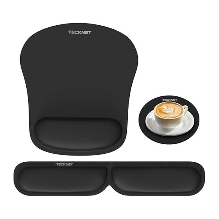 TECKNET 3-in-1 Mauspad Set, Ergonomisches Mousepad