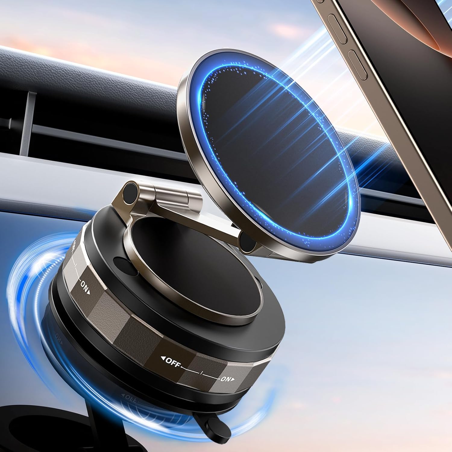 TECKNET Vakuum Magnetischer Handyhalterung Auto für MagSafe Autohalterung