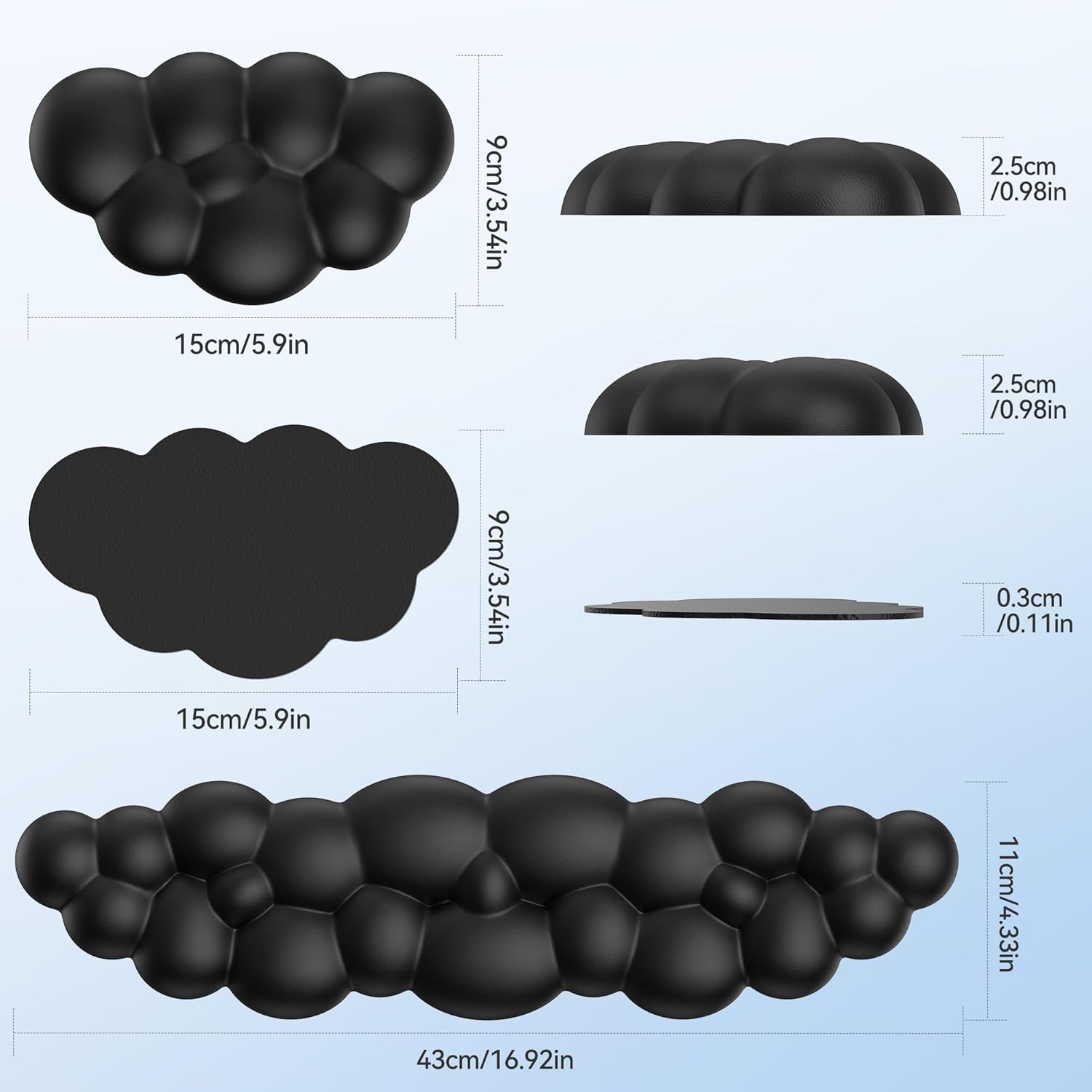 TECKNET Wolke Handballenauflage Tastatur