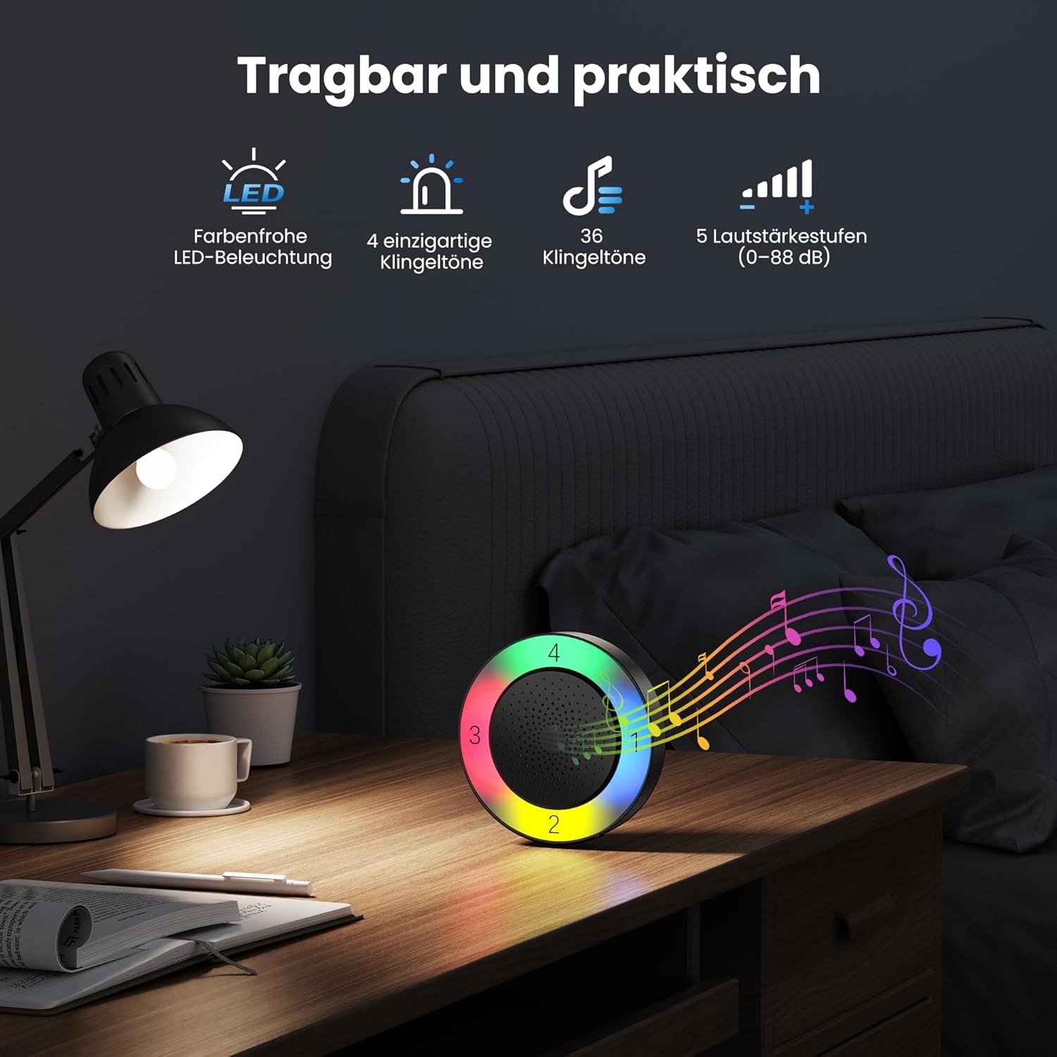 TECKNET Solar Bewegungsmelder Alarm mit 800 Meter Reichweite