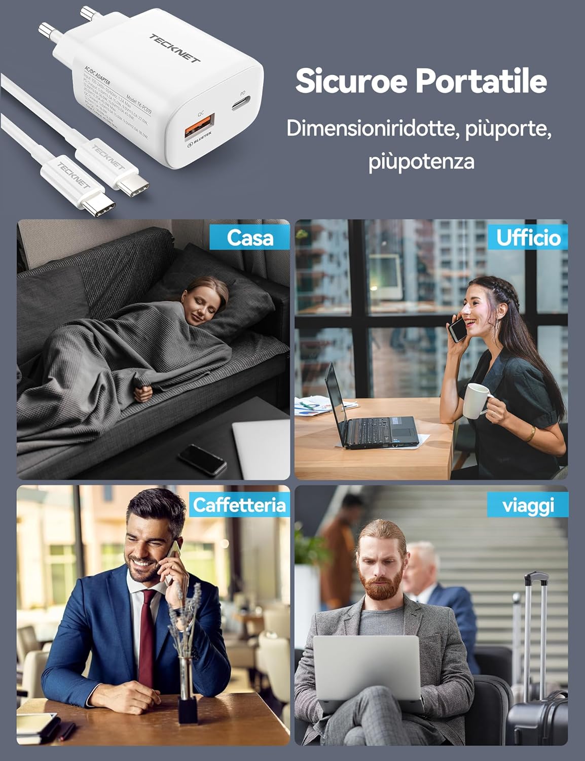 TECKNET 45W USB C ladegerät