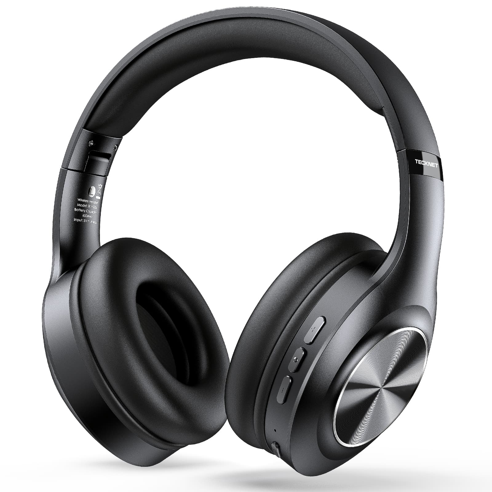 TECKNET Bluetooth-Kopfhörer Over-Ear, 65 Stunden Spielzeit und 3 EQ-Modi kabellose Kopfhörer
