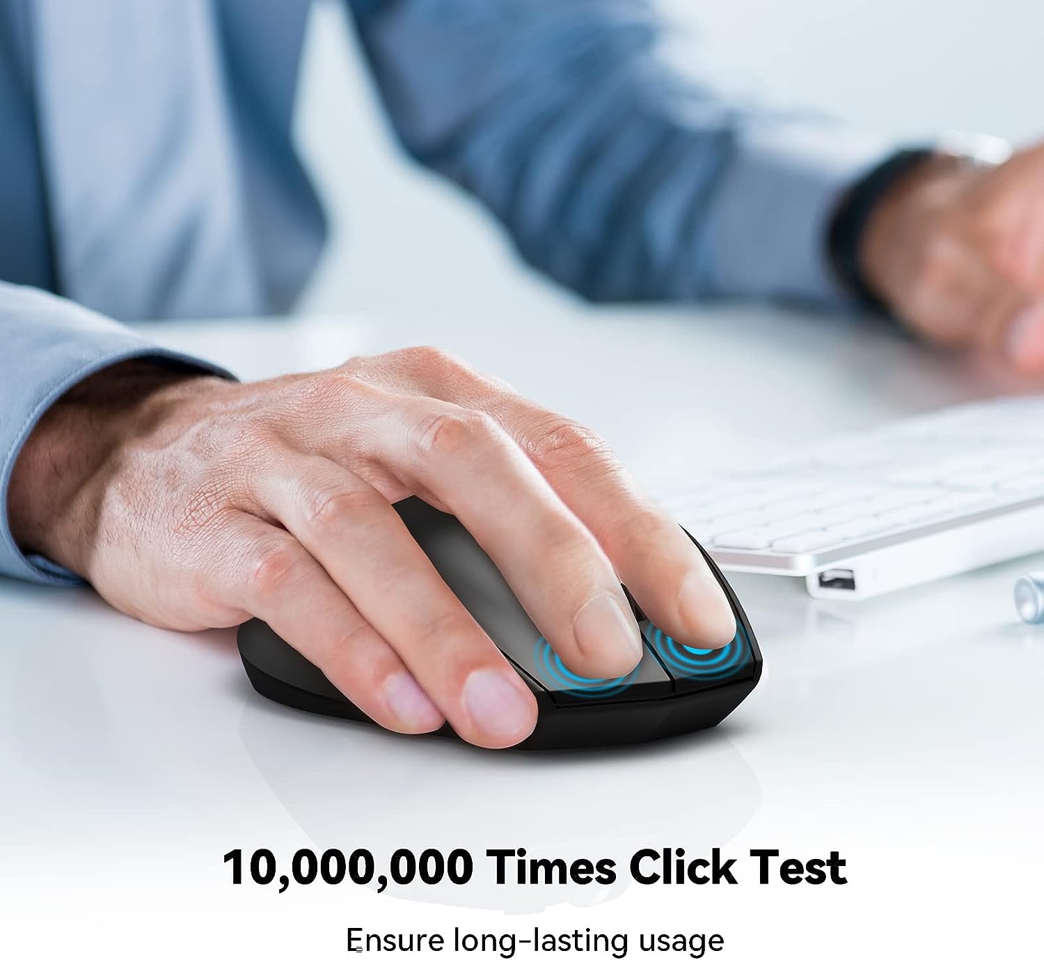 TECKNET Maus Kabellos, 3200 DPI Maus Kabellose Bluetooth Mouse 6 Verstellbare DPI Level