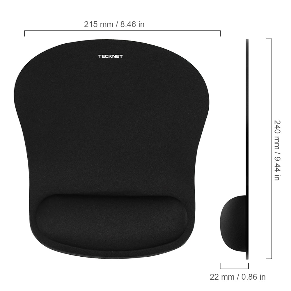 TECKNET Mauspad mit Gelkissen, Memory Foam Ergonomisches Mauspad