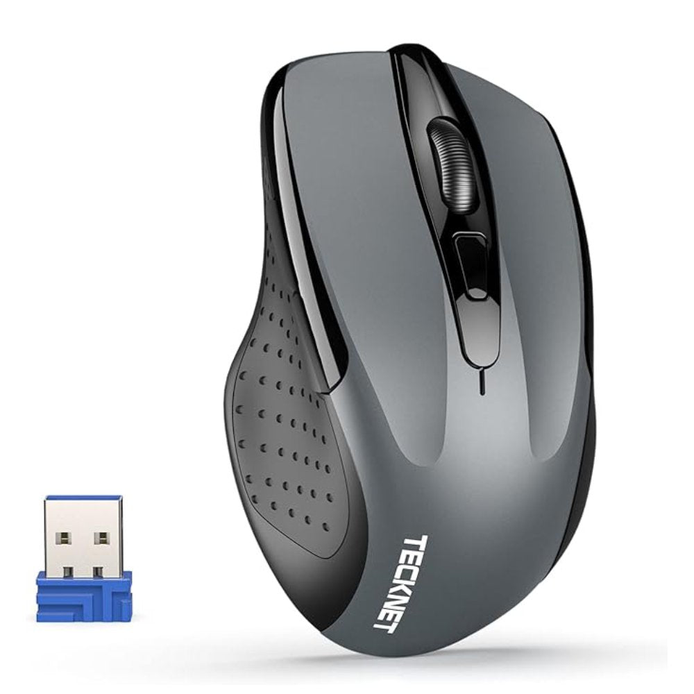 TECKNET Kabellose Maus, leise kabellose Maus, ergonomisch, 4000 DPI optische Tracking