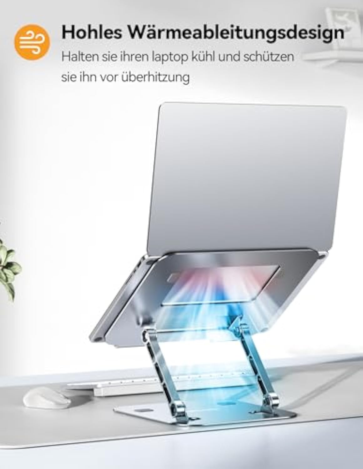 TECKNET Laptop Ständer Höhenverstellbarer, Kompatibel mit Allen 11 bis 17,3 Zoll für Notebooks,MacBook und Tablets