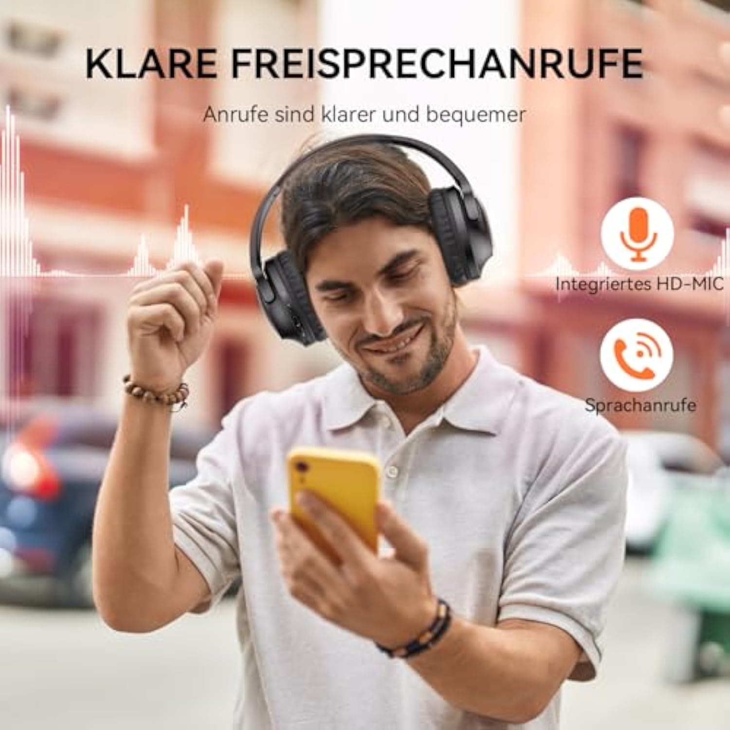 TECKNET Bluetooth-Kopfhörer Over-Ear,Kopfhörer Kabellos Bluetooth 70 Stunden Spielzeit und 5.3 BT