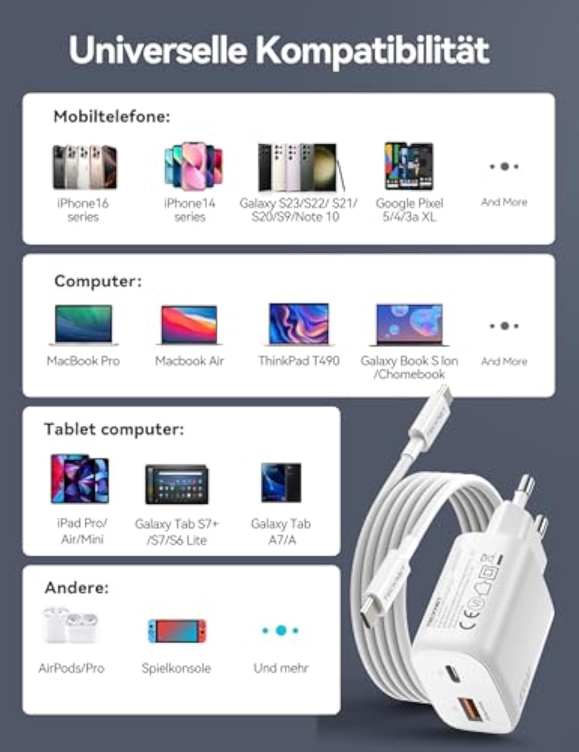 TECKNET 45W USB C ladegerät