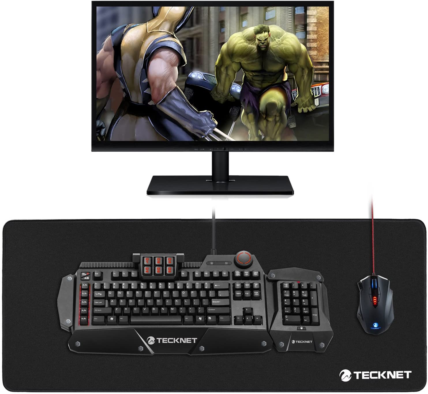 TECKNET Extra großes Gaming-Mauspad 900 x 400 x 3 mm
