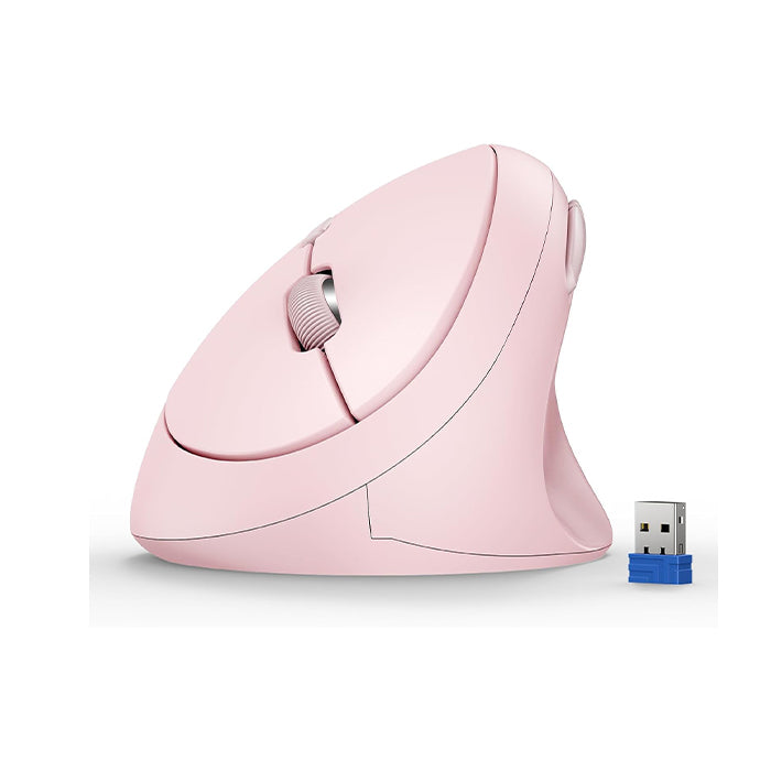 TECKNET Ergonomische Maus Bluetooth, Wiederaufladbar Maus Kabellos mit 3 Gerät (BT 5.0/3.0 + 2.4G)
