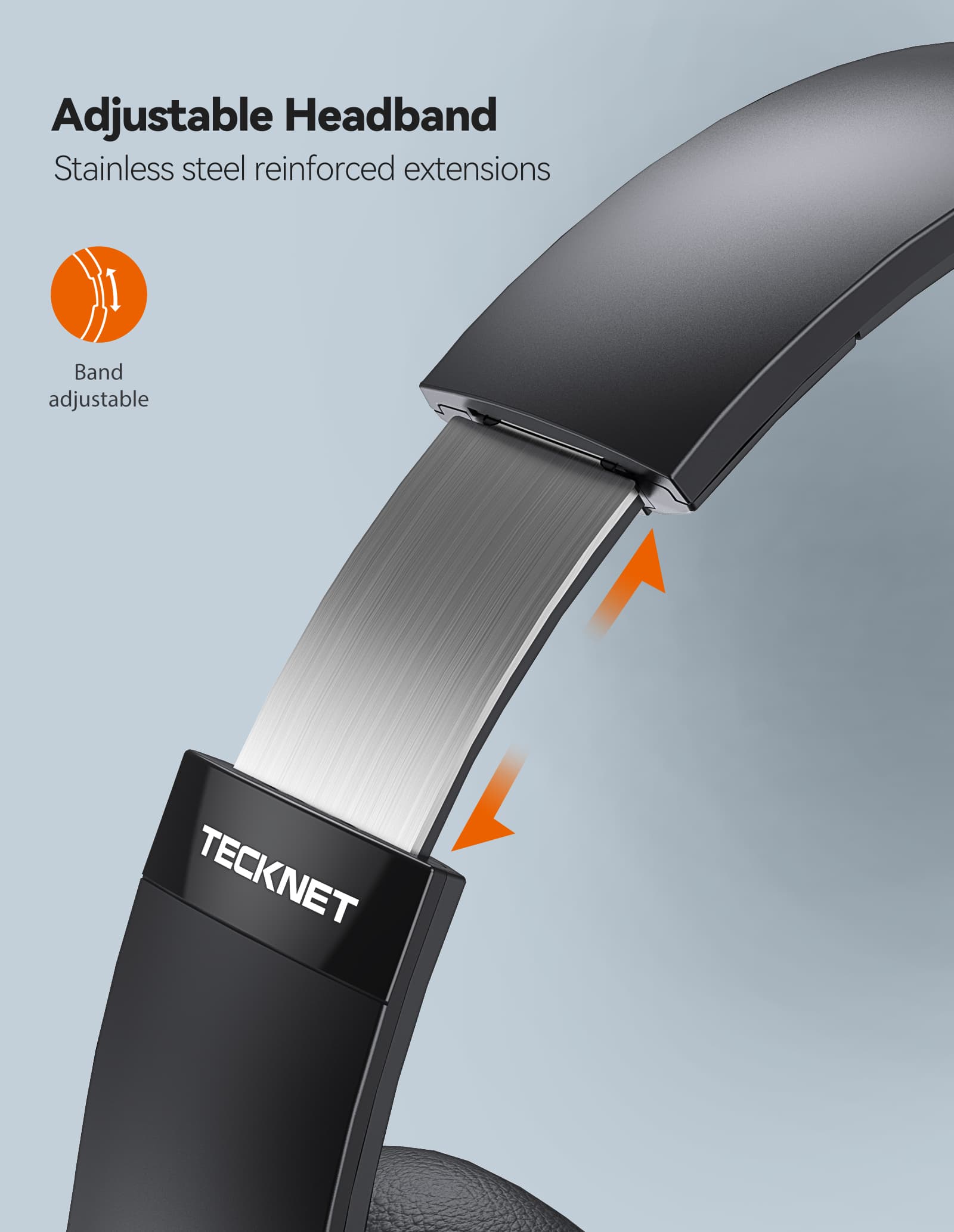 TECKNET Bluetooth-Kopfhörer Over-Ear, 65 Stunden Spielzeit und 3 EQ-Modi kabellose Kopfhörer