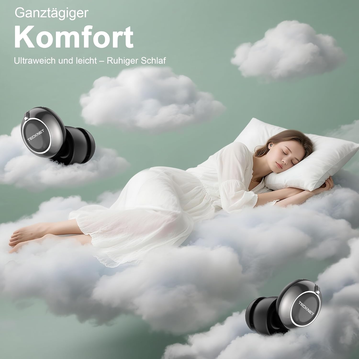 TECKNET Anpassbare Ohrstöpsel mit 3 Modi – Geräuschreduzierende