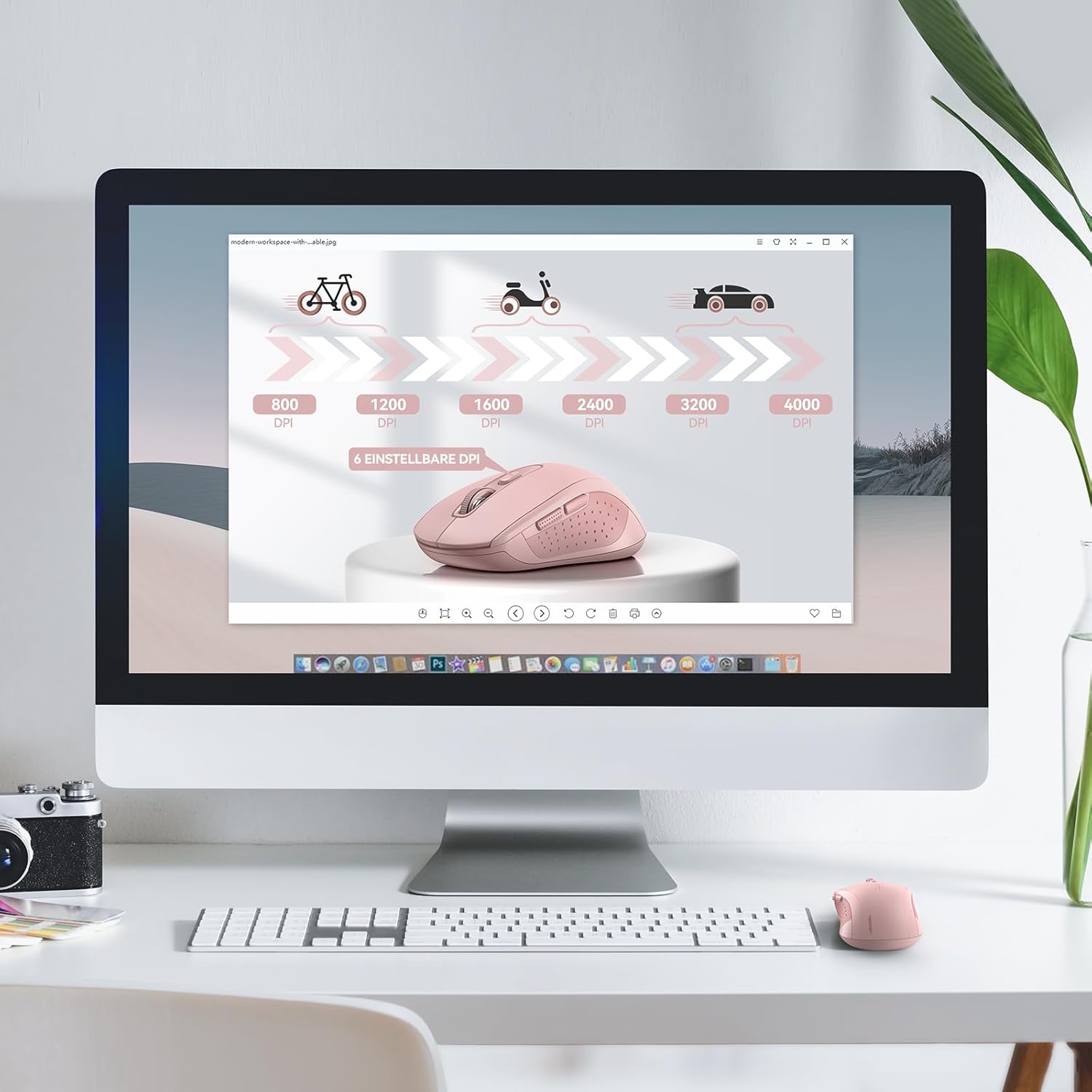 TECKNET Bluetooth Maus, 2.4G Maus Kabellos (BT 5.0/3.0 + USB A + USB C) 4000 DPI