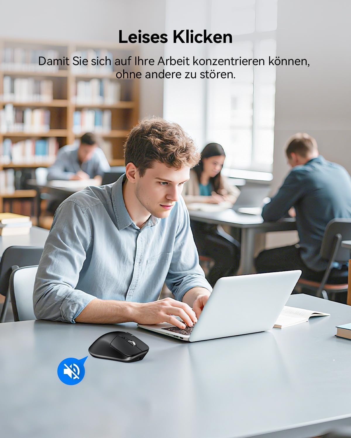 TECKNET Bluetooth kabellose Maus(BT 5.0/5.0+2,4G), Seitliches Mausrad, Superschnelles Scrollen, Wiederaufladbare Ergonomische, Maus Silent Mouse 4800 DPI, 7 Tasten