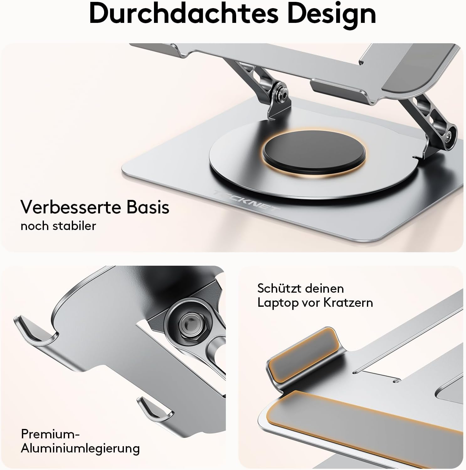 TECKNET 360° Laptop Ständer Höhenverstellbar