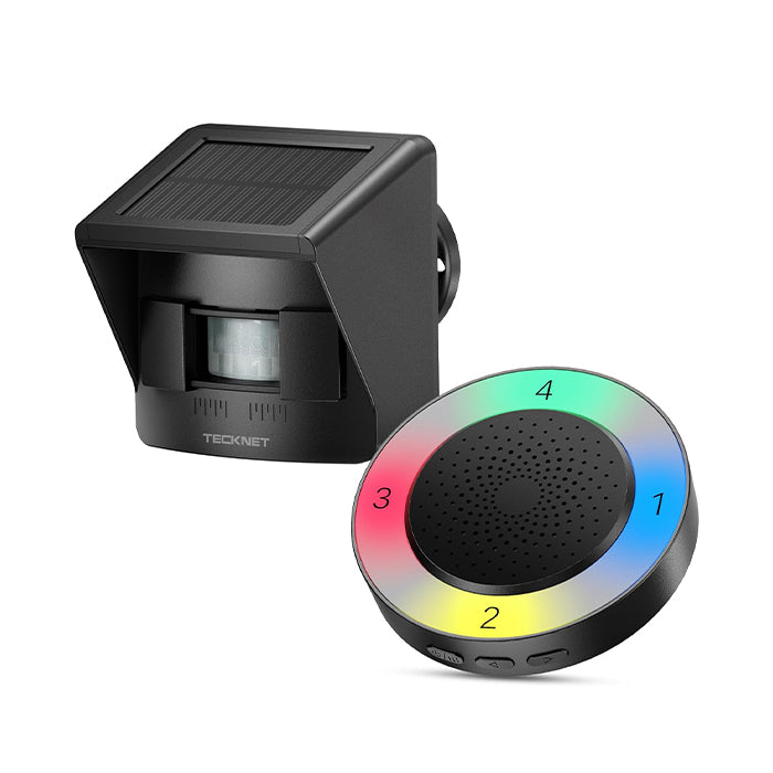 TECKNET Solar Bewegungsmelder Alarm mit 800 Meter Reichweite