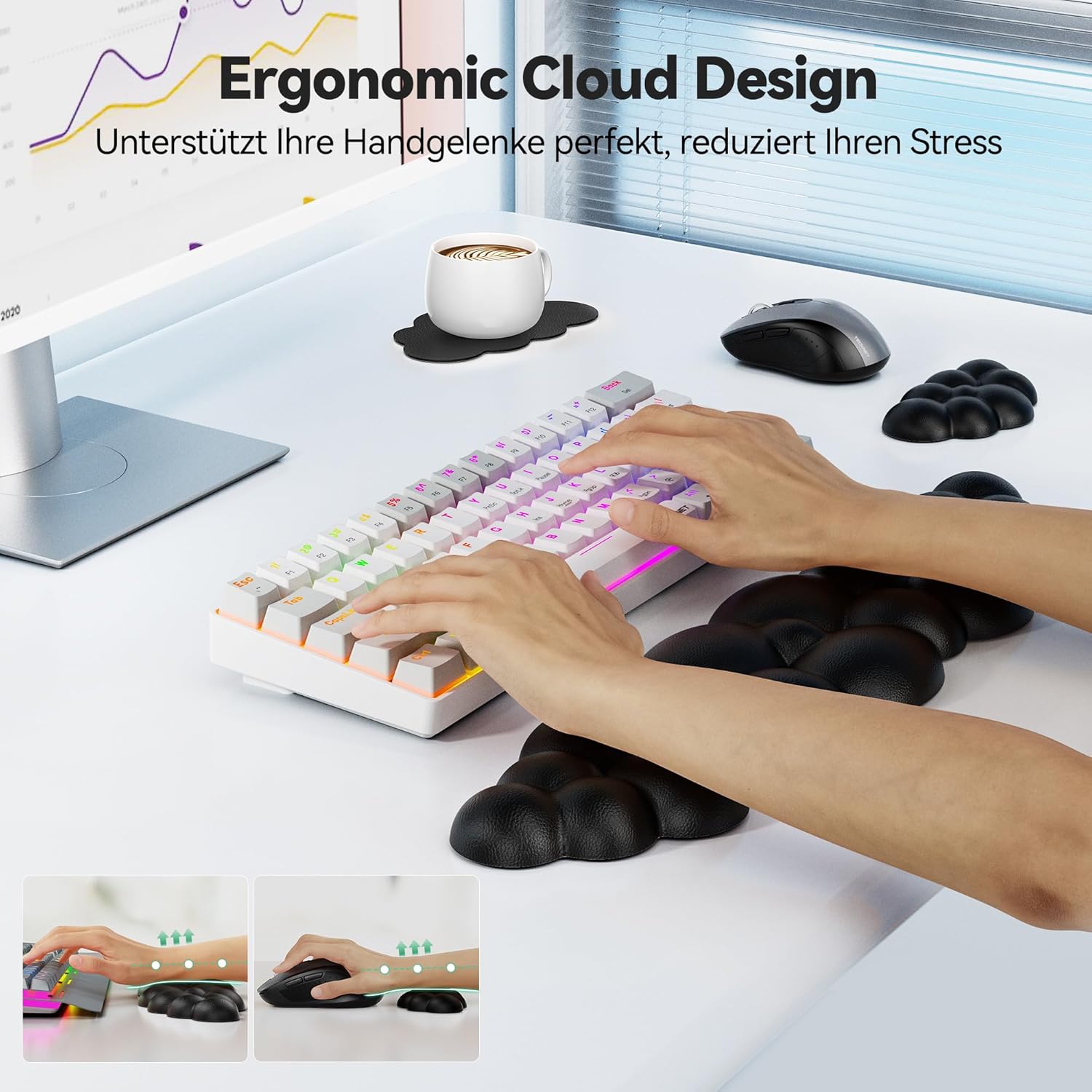TECKNET Wolke Handballenauflage Tastatur