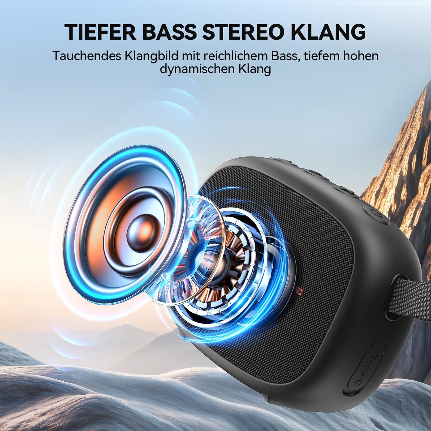 TECKNET Tragbare Bluetooth Lautsprecher