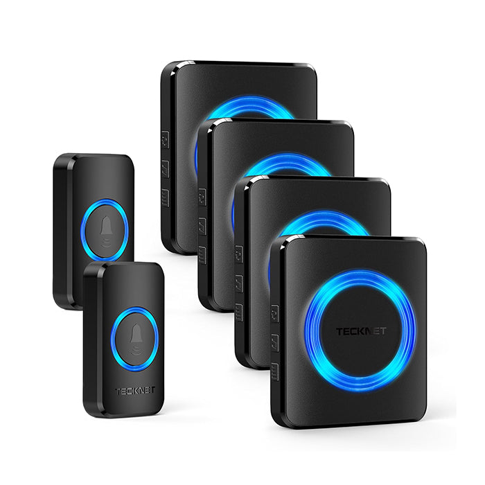 TECKNET Funkklingel, IP65 Funk klingel Set Aussen Wasserdicht