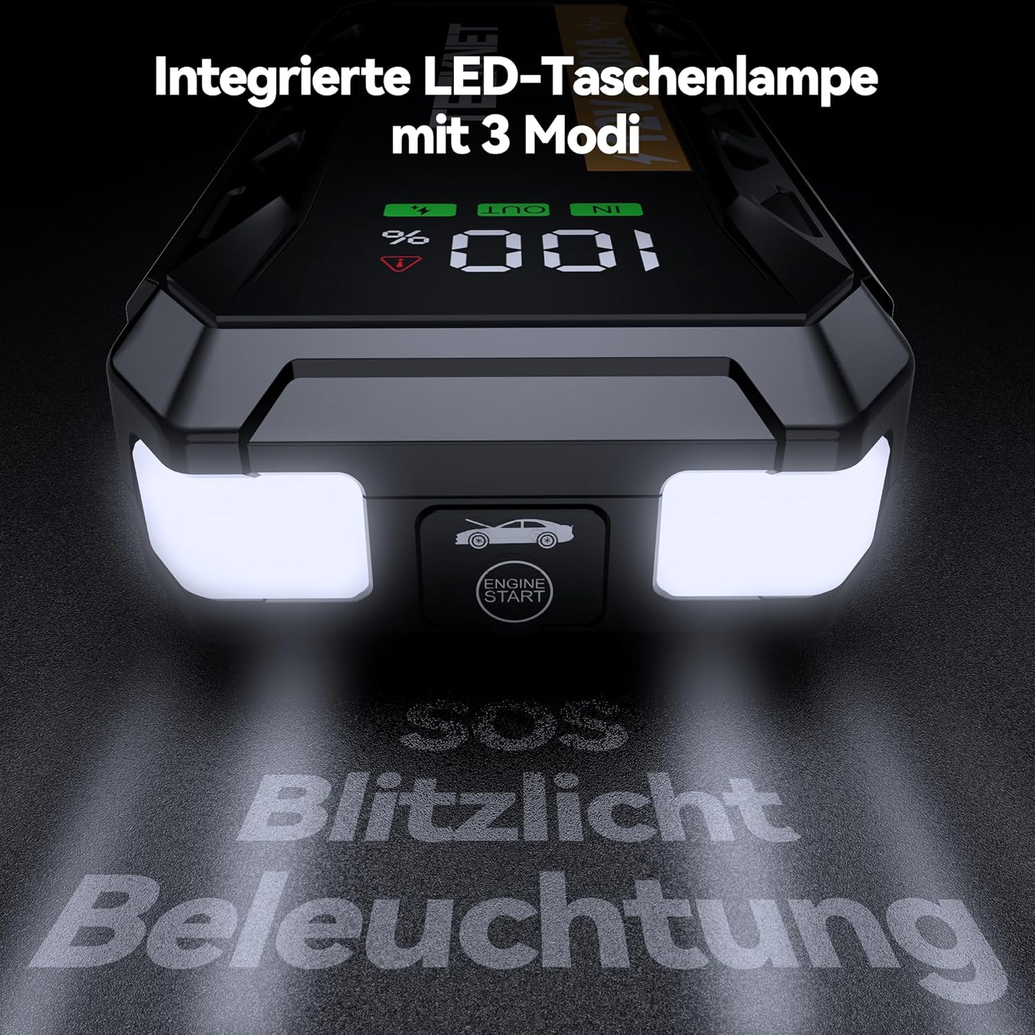 TECKNET Starthilfe Powerbank für Pkw – Auto Starthilfe Powerbank 4000A 12V