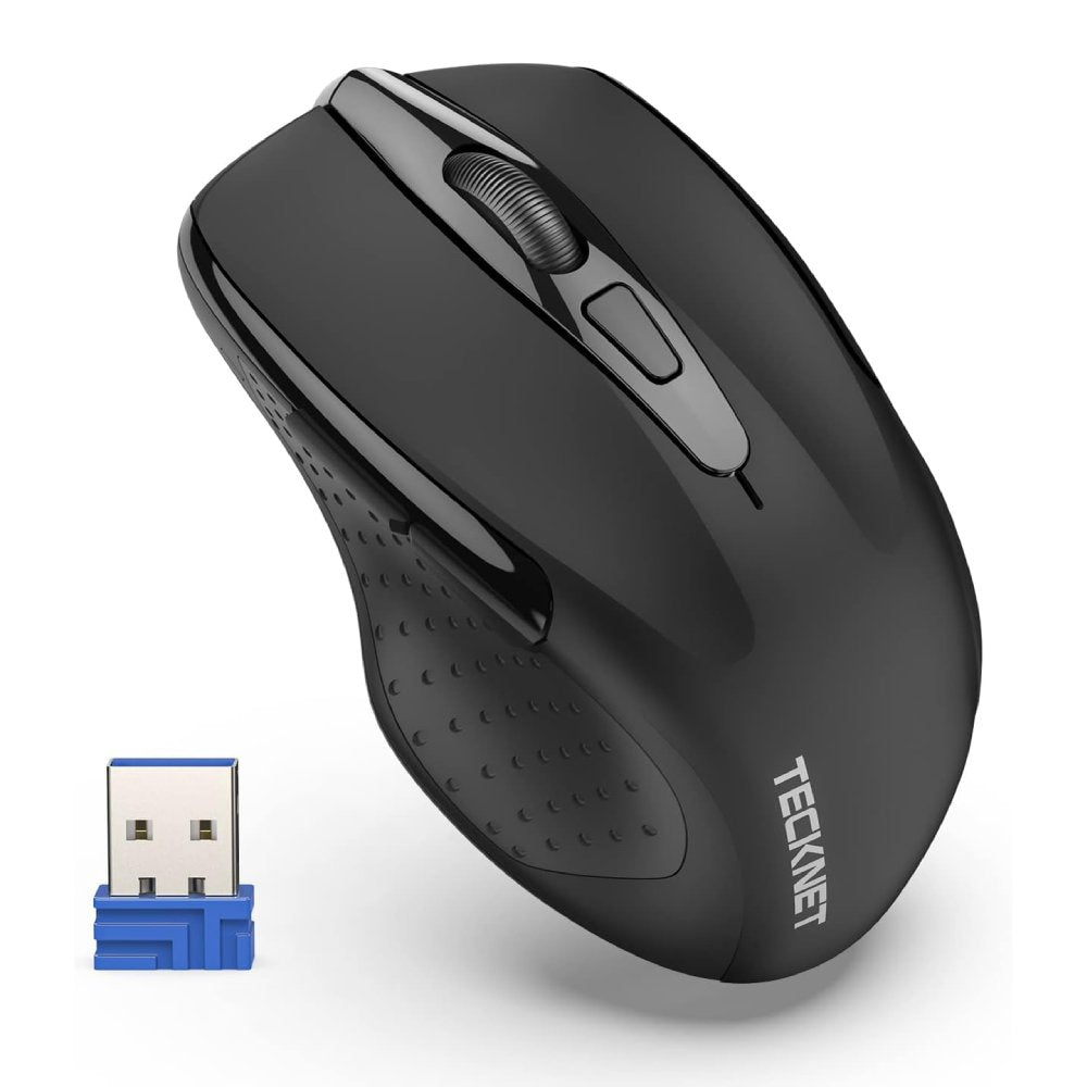 TECKNET Kabellose Maus, leise kabellose Maus, ergonomisch, 4000 DPI optische Tracking