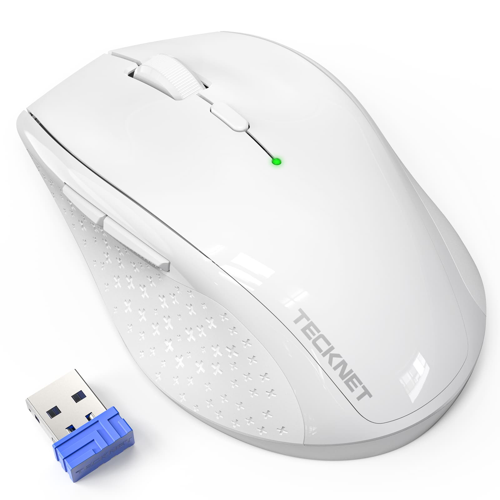 TECKNET Kabellose Maus, 4800 DPI 2.4G Funkmaus mit USB Empfänger