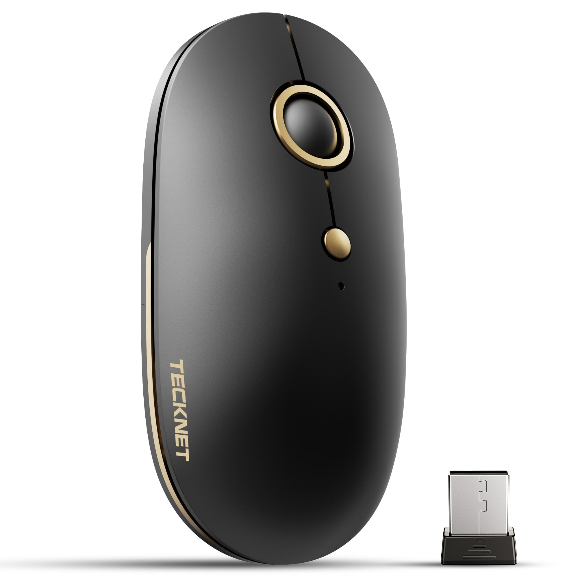 TECKNET Bluetooth Silent Mouse, kabellose Maus 3-Modus (Bluetooth 5.0/3.0+2.4G)