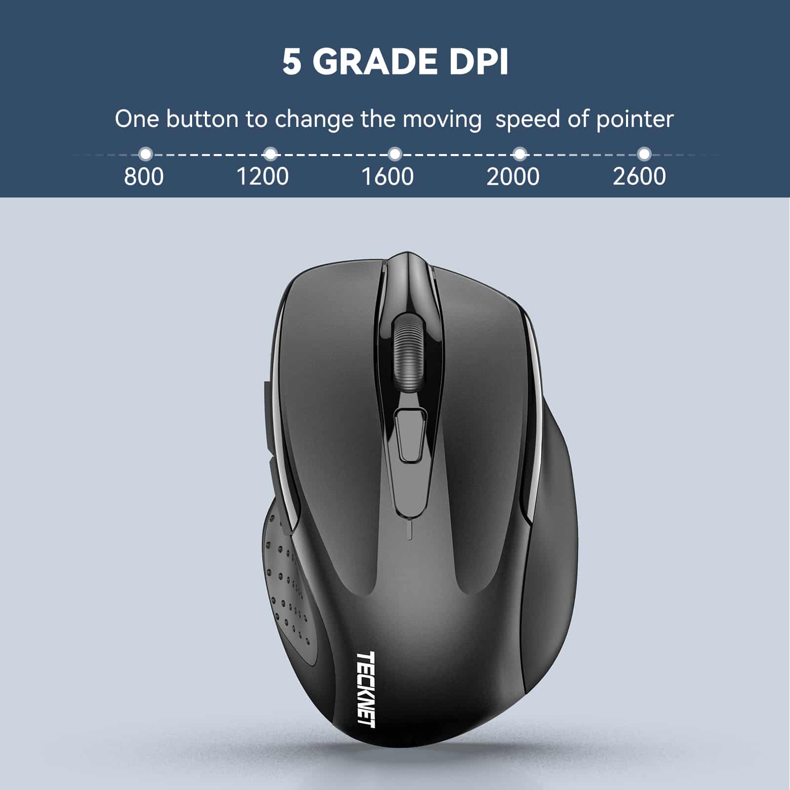 TECKNET Pro 2.4G 2600 DPI Wireless Mouse