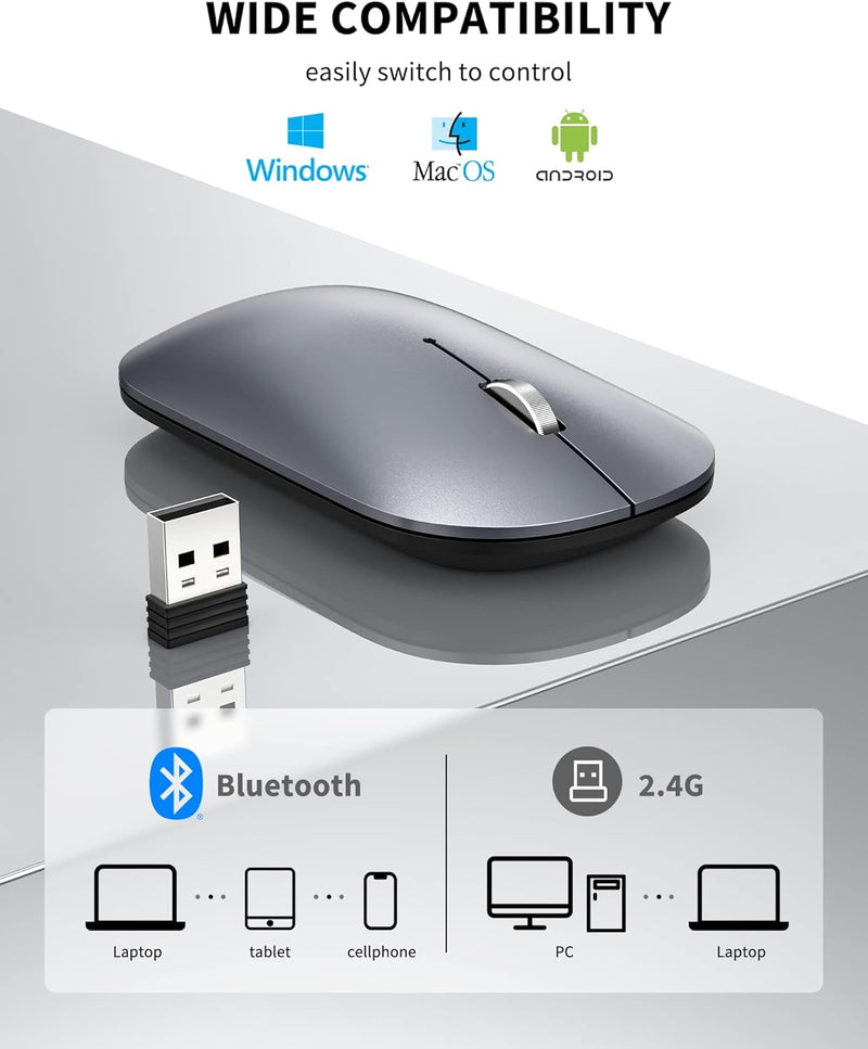 TECKNET Rechargeable Bluetooth Mouse