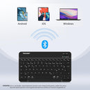 TECKNET Wiederaufladbare Bluetooth-Tastatur, mit 80cm USB Kabel, Ultra Dünn Wireless Bluetooth Keyboard