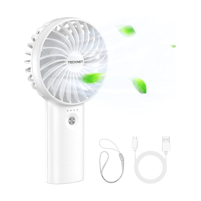 TECKNET Mini Handheld Fan, Portable USB Fan with Rechargeable 5200mAh Power Bank Function Personal Electric Fan - TECKNET