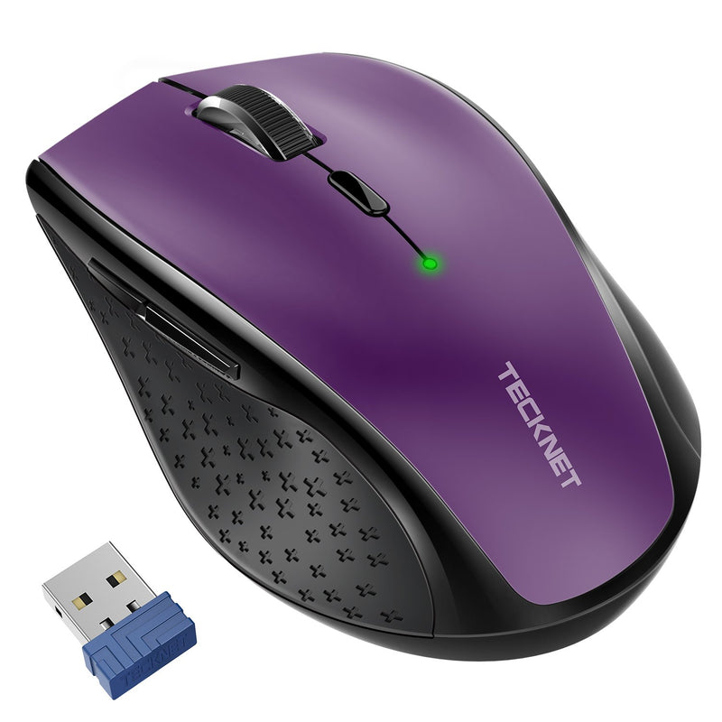 TECKNET Classic 2.4G Wireless Mouse,4800 DPI, 6 Adjustment Levels, Nano Receiver - smartekbox