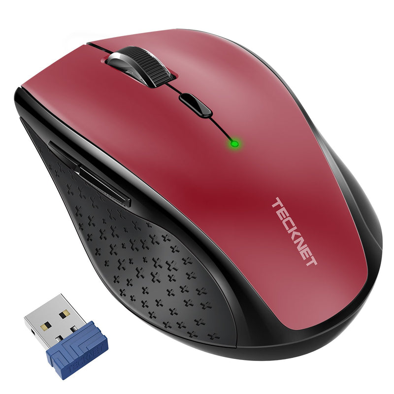 TECKNET Classic 2.4G Wireless Mouse,4800 DPI, 6 Adjustment Levels, Nano Receiver - smartekbox