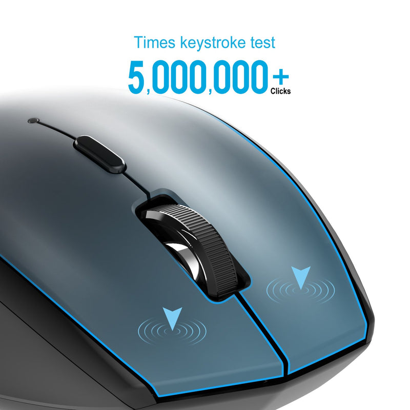 TECKNET Classic 2.4G Wireless Mouse,4800 DPI, 6 Adjustment Levels, Nano Receiver - smartekbox