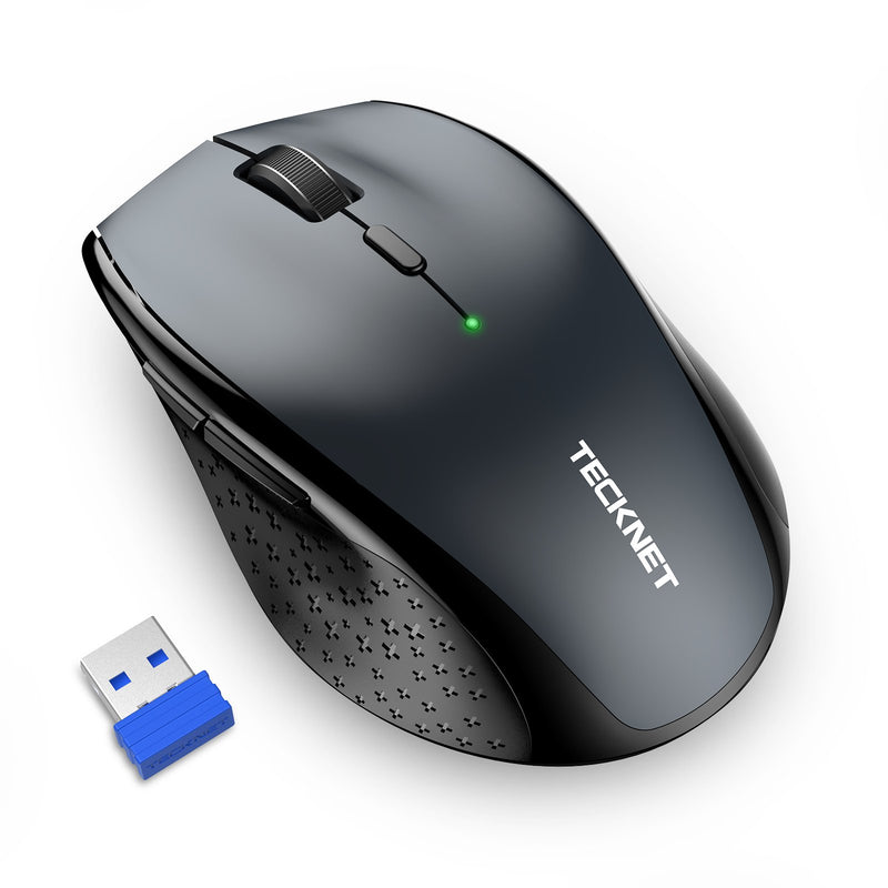 TECKNET Classic 2.4G Wireless Mouse, 4800 DPI, 6 Adjustment Levels, Nano Receiver - TECKNET