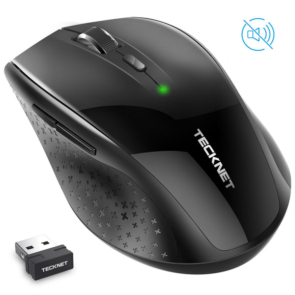TECKNET 2.4G 3000 DPI Wireless Mouse With Nano Receiver Quiet Mice - smartekbox
